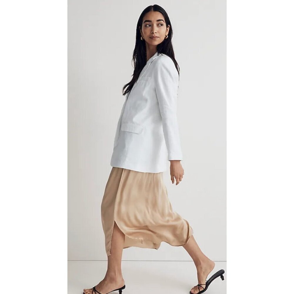 Madewell $158 The Larsen Blazer in Linen White Size S NJ530 - Picture 2 of 7